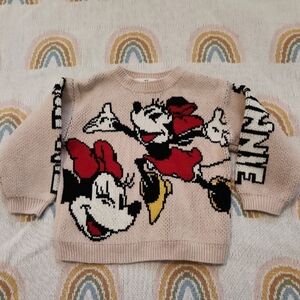 H&M Minnie Mouse Graphic Sweater - 3/4 3t 4t Disney